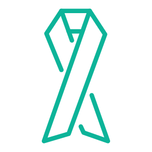 Ribbon icon representing cancer